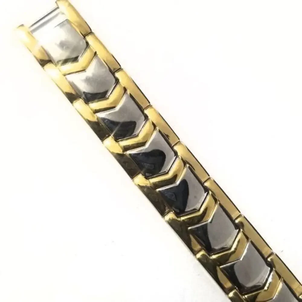 New stainless steel‎ double magnetic bracelet 8 inches long